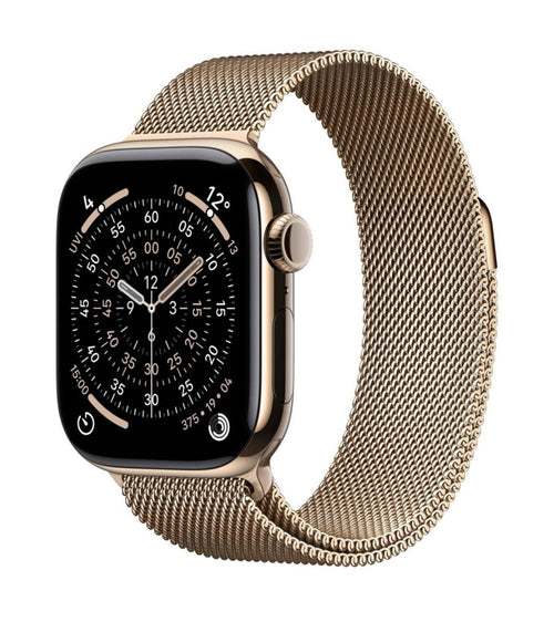 Apple Watch Series 11 GPS+Cell 42mm Gold Titanium Case with Milanese Loop